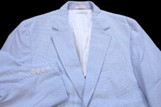画像3: 80s USA製 Richard Thomas HENRY MARX 2つボタン ストライプ シアサッカー テーラードジャケット サックス×ホワイト★ブレザー (3)