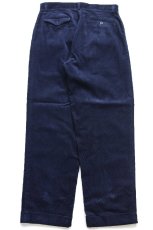 画像3: 00s ポロ ラルフローレン ツータック スラックス コットン コーデュロイパンツ 紺 W33 L30 (3)