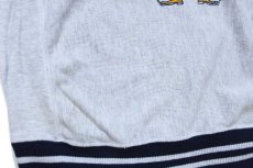 画像8: 90s USA製 Championチャンピオン NOTRE DAME FIGHTIN' IRISH マスコット リブライン リバースウィーブ スウェット 杢グレー×紺 L (8)