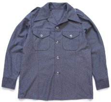 画像1: 70s USA製 21 PLUS by FARAH シャツジャケット グレー (1)