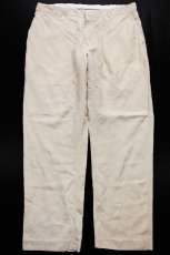 画像2: 00s ポロ ラルフローレン リネン×シルクパンツ ライトカーキ W36 L32 (2)