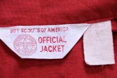 画像5: 80s BSA ボーイスカウト パッチ付き ジャケット 赤 フェード M LONG (5)