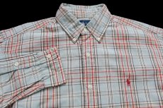 画像3: 00s ラルフローレン BLAKE マドラスチェック ボタンダウン コットンシャツ M★インド綿 (3)