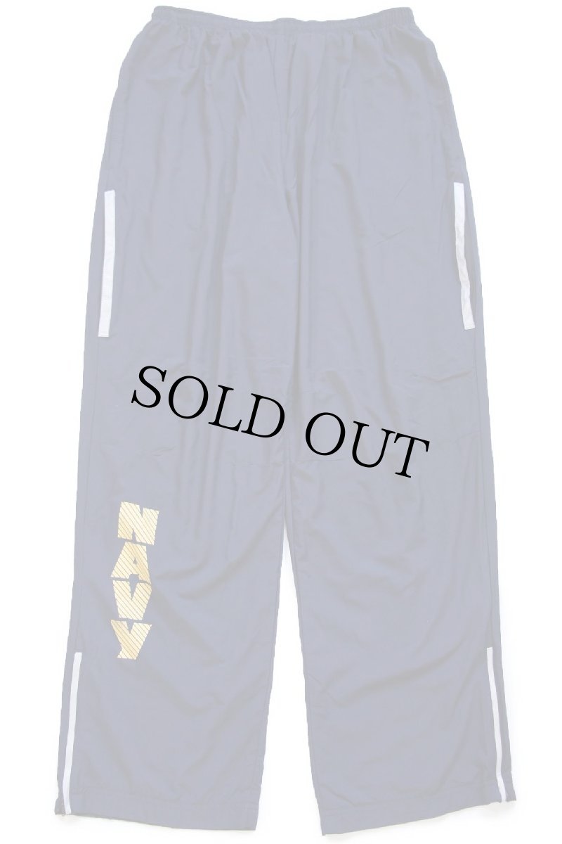 画像2: 16 米軍 U.S.NAVY RUNNING SUIT トレーニング ナイロンパンツ 紺 L/S★07 (2)