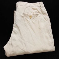 画像1: 00s ポロ ラルフローレン リネン×シルクパンツ ライトカーキ W36 L32 (1)