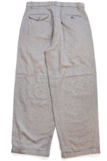 画像3: 90s ポロ ラルフローレン ヘリンボーン ツータック スラックス コットンパンツ W33 (3)