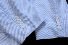 画像6: 80s USA製 Richard Thomas HENRY MARX 2つボタン ストライプ シアサッカー テーラードジャケット サックス×ホワイト★ブレザー (6)