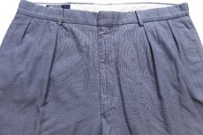 画像4: 90s ポロ ラルフローレン ピンチェック ツータック スラックス コットンパンツ W36 L30 (4)