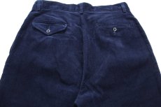 画像5: 00s ポロ ラルフローレン ツータック スラックス コットン コーデュロイパンツ 紺 W33 L30 (5)