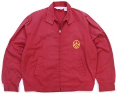 画像1: 80s BSA ボーイスカウト パッチ付き ジャケット 赤 フェード M LONG (1)