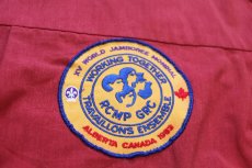 画像4: 80s BSA ボーイスカウト パッチ付き ジャケット 赤 フェード M LONG (4)
