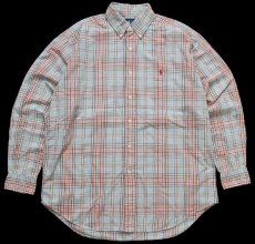 画像1: 00s ラルフローレン BLAKE マドラスチェック ボタンダウン コットンシャツ M★インド綿 (1)