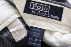 画像6: 90s ポロ ラルフローレン ピンチェック ツータック スラックス コットンパンツ W36 L30 (6)