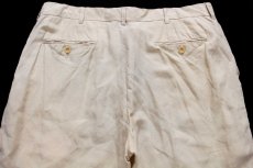 画像5: 00s ポロ ラルフローレン リネン×シルクパンツ ライトカーキ W36 L32 (5)