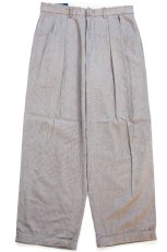 画像2: 90s ポロ ラルフローレン ヘリンボーン ツータック スラックス コットンパンツ W33 (2)