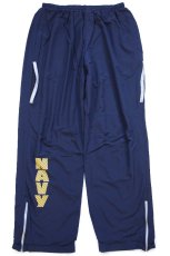 画像2: 21 米軍 U.S.NAVY RUNNING SUIT トレーニング ナイロンパンツ 紺 M/S★06 (2)