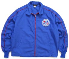 画像1: 70s Swingster INTERNATIONAL ASSOCIATION OF MACHINISTS AND AEROSPACE WORKERS パッチ付き ジャケット 青 L (1)