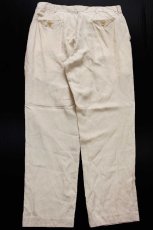 画像3: 00s ポロ ラルフローレン リネン×シルクパンツ ライトカーキ W36 L32 (3)