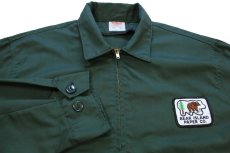 画像3: 70s TOPPMASTER BEAR ISLAND PAPER CO. パッチ付き ワークジャケット 濃緑 46R (3)