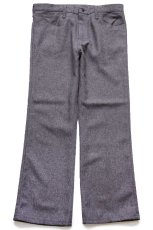 画像2: 00s メキシコ製 Wranglerラングラー 82HG ランチャードレスジーンズ フレア ポリエステルパンツ ヘザーグレー W36 L30★166 スタプレ (2)