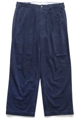 画像2: 00s ポロ ラルフローレン ANDREW PANT ツータック コットン チノパン 紺 W36★354 (2)