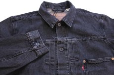 画像3: 新品★LEVI'S PREMIUM リーバイス TYPE I TRUCKER 先染め ブラック デニムジャケット L★1st (3)