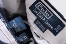 画像6: 00s ポロ ラルフローレン ANDREW PANT ツータック コットン チノパン 紺 W36★354 (6)