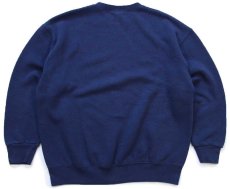 画像2: 00s LOWE'S ロゴ刺繍 スウェット 紺 フェード XL (2)