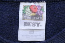 画像5: 00s LOWE'S ロゴ刺繍 スウェット 紺 フェード XL (5)