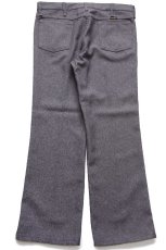 画像3: 00s メキシコ製 Wranglerラングラー 82HG ランチャードレスジーンズ フレア ポリエステルパンツ ヘザーグレー W36 L30★166 スタプレ (3)