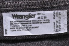 画像6: 00s メキシコ製 Wranglerラングラー 82HG ランチャードレスジーンズ フレア ポリエステルパンツ ヘザーグレー W36 L30★166 スタプレ (6)