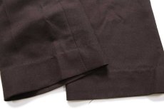 画像8: 70s USA製 HBARC ポリエステル ランチパンツ 焦げ茶 W35 (8)