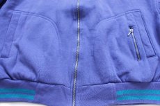 画像5: 90s NIKEナイキ ロゴ刺繍 ドルマンスリーブ スウェット ジャケット 青紫 (5)