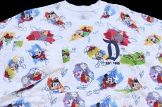画像3: DISNEYディズニー SPIRIT JERSEY Disneyland RESORT ミッキー マウス ピノキオ ダンボ ピーターパン 総柄 コットン長袖Tシャツ★特大 (3)