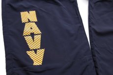 画像7: 21 米軍 U.S.NAVY RUNNING SUIT トレーニング ナイロンパンツ 紺 M/S★08 (7)