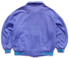 画像2: 90s NIKEナイキ ロゴ刺繍 ドルマンスリーブ スウェット ジャケット 青紫 (2)