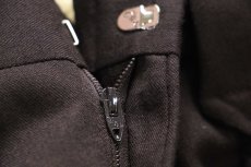 画像7: 70s USA製 HBARC ポリエステル ランチパンツ 焦げ茶 W35 (7)