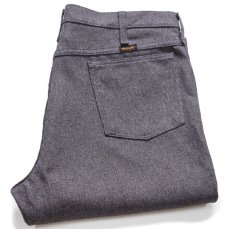画像1: 00s メキシコ製 Wranglerラングラー 82HG ランチャードレスジーンズ フレア ポリエステルパンツ ヘザーグレー W36 L30★166 スタプレ (1)