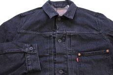 画像3: 新品★LEVI'S PREMIUM リーバイス TYPE I TRUCKER 先染め ブラック デニムジャケット M★1st (3)
