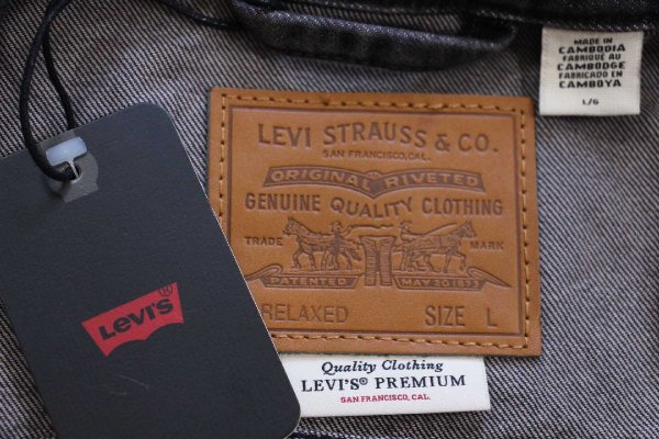 新品☆LEVI'S PREMIUM リーバイス TYPE I TRUCKER 先染め ブラック