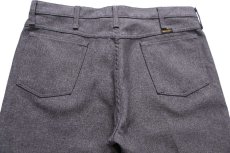 画像5: 00s メキシコ製 Wranglerラングラー 82HG ランチャードレスジーンズ フレア ポリエステルパンツ ヘザーグレー W36 L30★166 スタプレ (5)