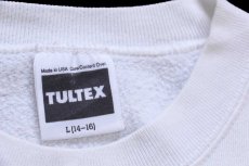 画像5: 90s USA製 WARNER BROS LOONEY TUNES タズマニアンデビル ワイリーコヨーテ バッグスバニー 両面プリント スウェット 白 キッズL (5)