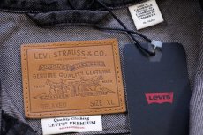 画像4: 新品★LEVI'S PREMIUM リーバイス TYPE I TRUCKER 先染め ブラック デニムジャケット XL★1st (4)