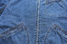 画像7: 90s GAPギャップ 91-Bタイプ チェックライナー デニム ワークジャケット M (7)