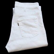 画像1: 70s USA製 LEVI'Sリーバイス BIGE ツイルパンツ 白 W31 (1)