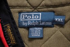 画像4: 00s ポロ ラルフローレン ツートン キルティング 切り替え ユニオンジャック パッチ付き ハイネック ハーフジップ スウェット XXL★特大 (4)