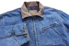 画像3: 90s GAPギャップ 91-Bタイプ チェックライナー デニム ワークジャケット M (3)