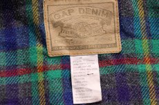 画像4: 90s GAPギャップ 91-Bタイプ チェックライナー デニム ワークジャケット M (4)