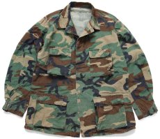 画像1: 80s 米軍 U.S.ARMY ウッドランドカモ BDU ジャケット M-L (1)