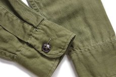 画像6: 60s BSA ボーイスカウト パッチ付き コットンツイルシャツ オリーブ 13.5 (6)